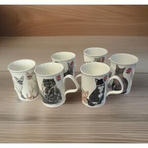 Lovely Henley Cat Collection Fine Bone China Cups Made In England